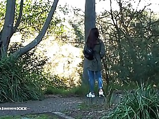 RISKY OUTDOORS PISS FUN IN LOCAL PARK BY HOT BROWN SKINNED ASIAN TINA